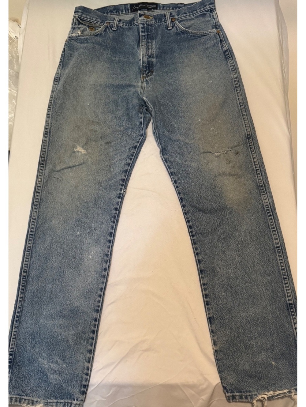 Vintage Wrangler George Strait Cowboy Cut Jeans 36x34 Distressed Faded